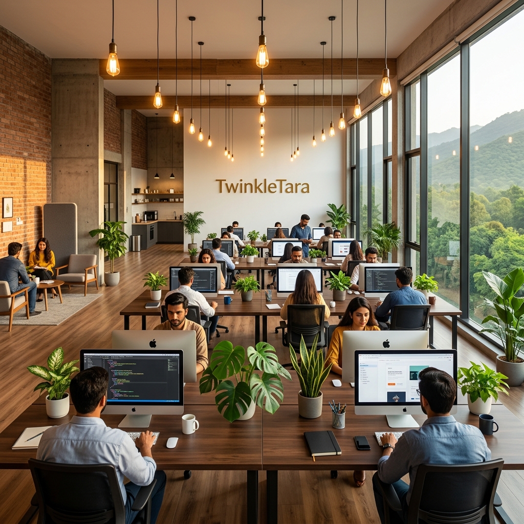 TwinkleTara digital marketing agency office in Rawalpindi — team working on campaigns